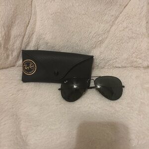 Ray-Ban Black Frame Aviator Sunglasses